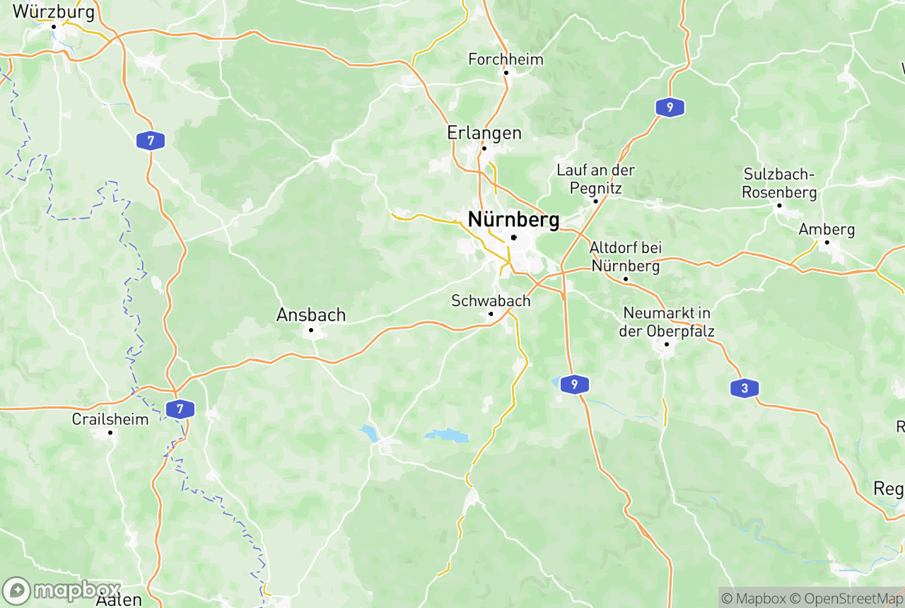 Karte von der Region und Umgebung mit den betreuten Orten